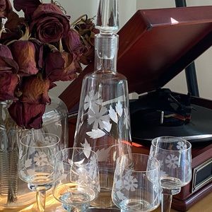 Vintage Decanter & Glasses